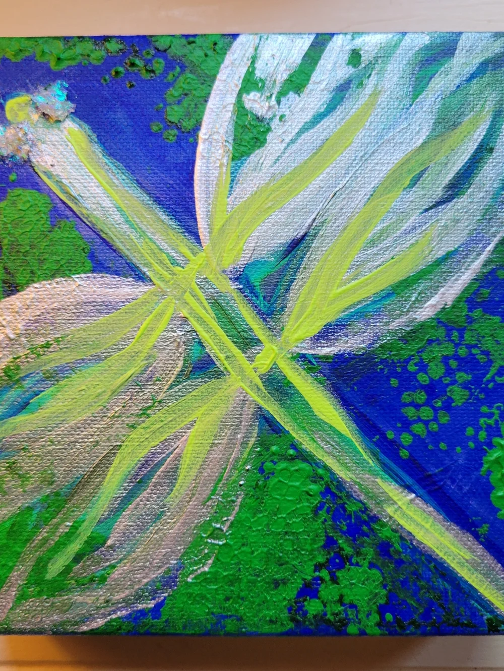 "Dragonfly Daydream" Original Artwork Created By Brea Marie 6in X 6in - Picture 10 of 10